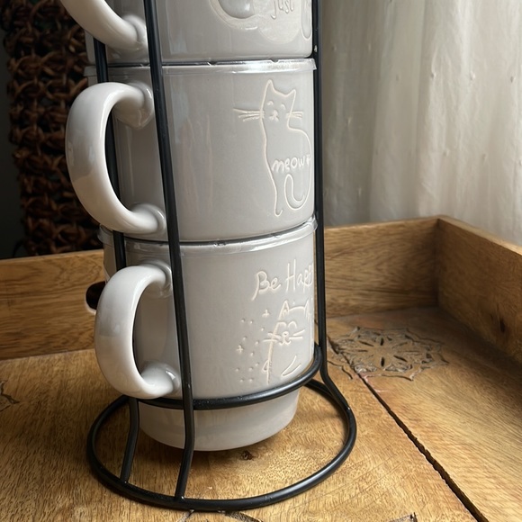 ☕️Adorable Cat 🐱 Mug Set with Stand ☕️🫖 NWT🐱 - Picture 12 of 16